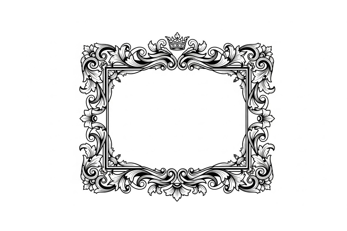Vintage Rectangle Frame SVG Bundle, an Illustration by Designs_River (Photo 7 of 31)