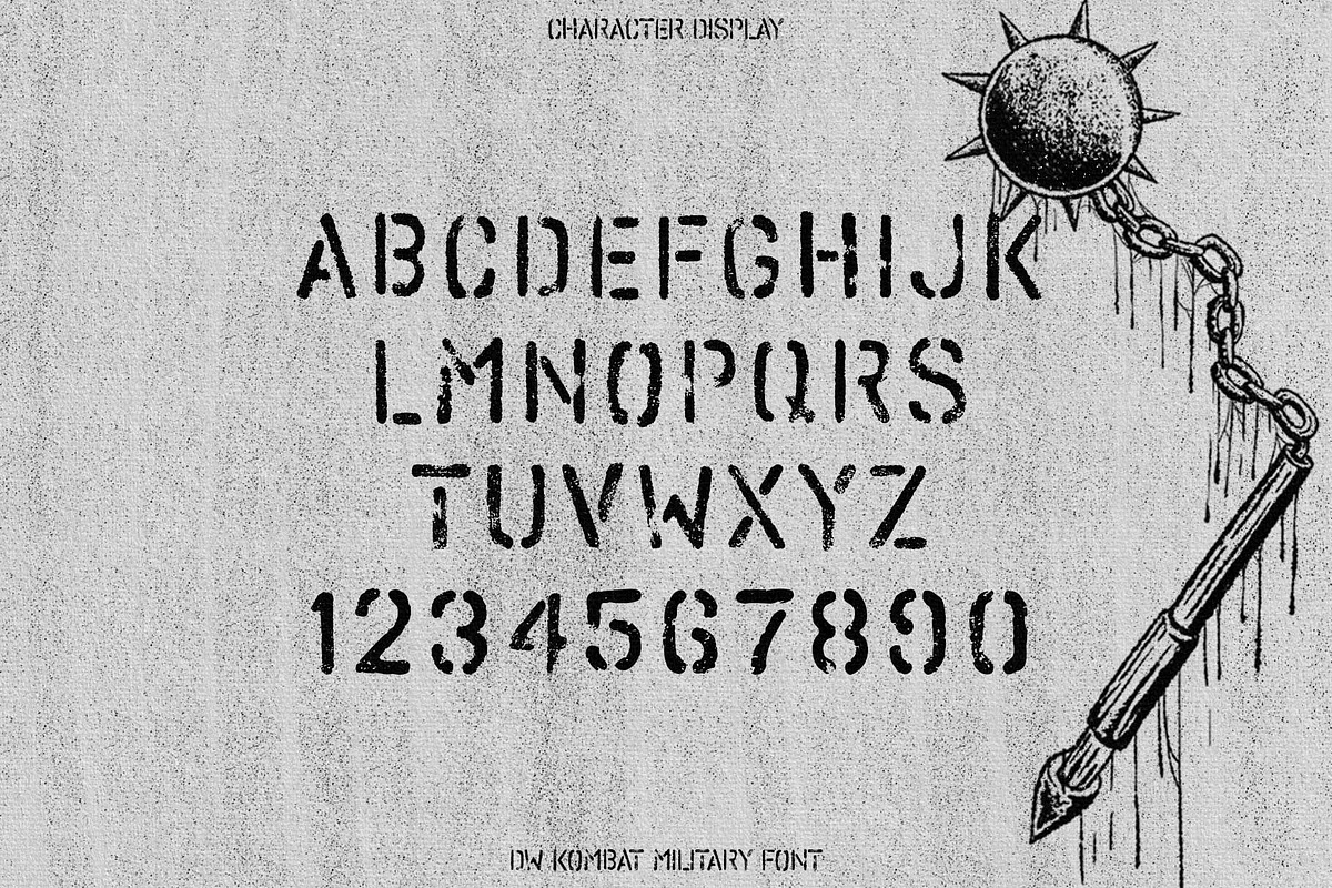 DW KOMBAT MILITARY, a Handwritten Font by Dawaii Goods (Photo 6 of 7)