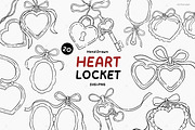 Hand Drawn Heart Lock Clipart, an Object Illustration by Victoruler (Thumbnail 1 of 6)