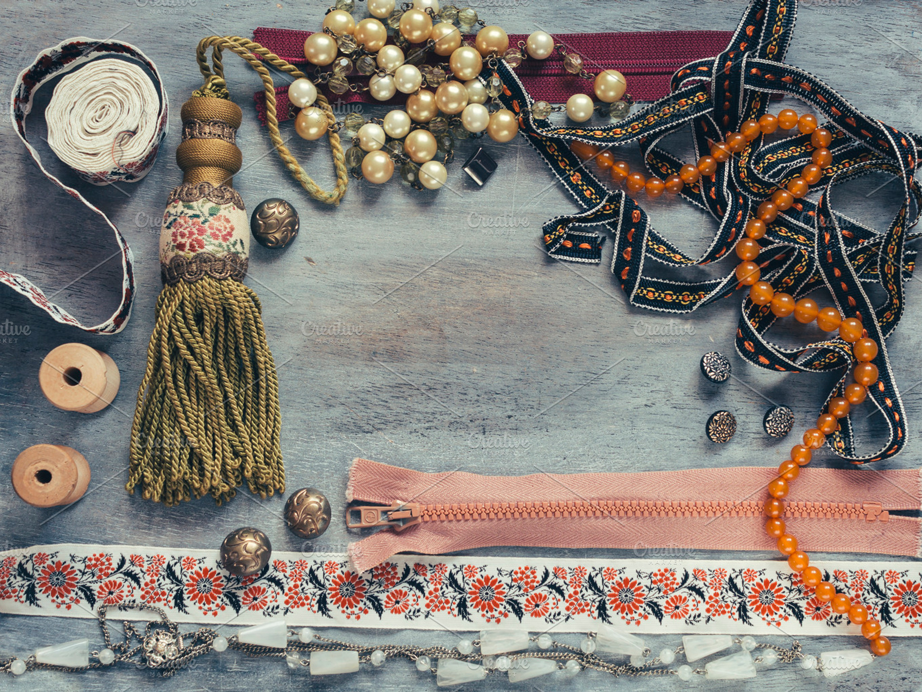 Vintage Accessories Flat Lay, a Background Photo by LidiaP