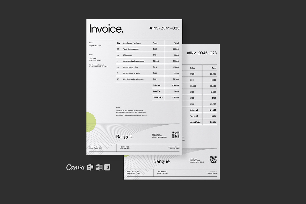 Invoice Template - Bangue