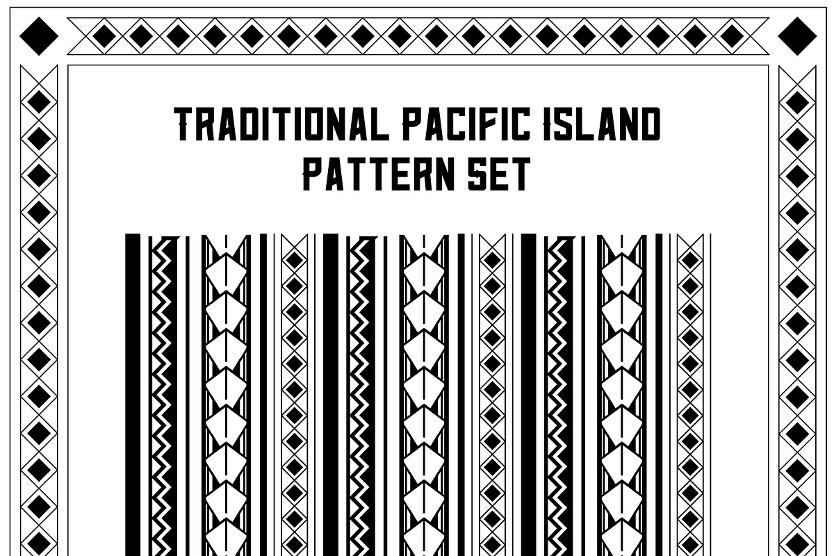 Pacific Island Pattern Set 2, a Pattern Graphic by vernitabashe