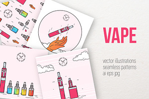 Bundle and pattern with vape devices, an Object Illustration by Good Studio