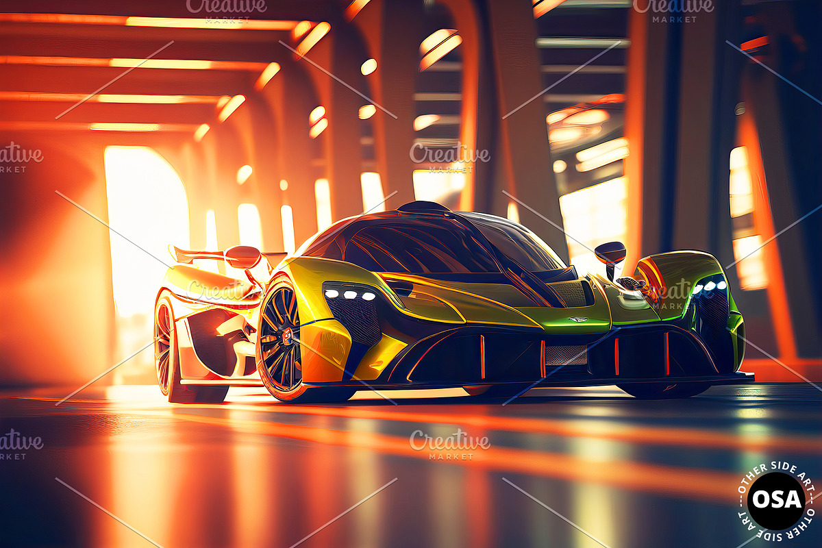 Supercar in the City Illustration, a Wallpaper Graphic by Other Side Art (Photo 3 of 8)