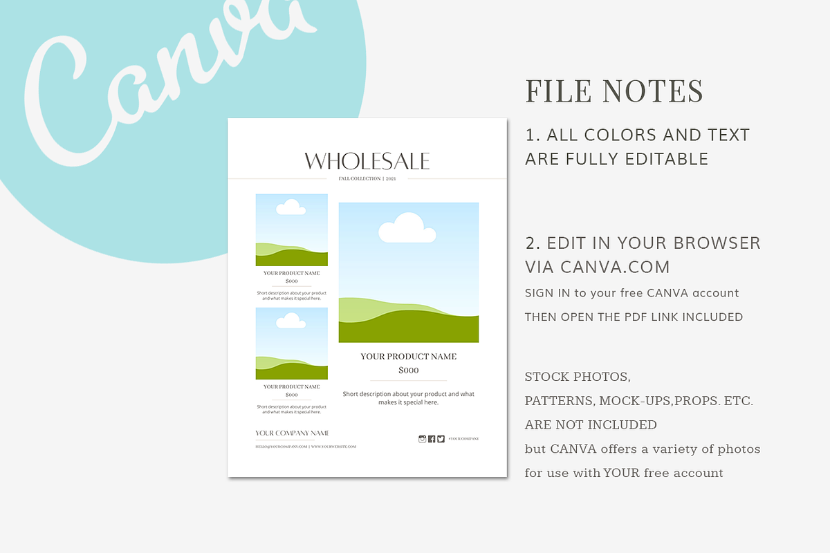 Wholesale Catalog Template CANVA, a Magazine Template by Digiluxe (Photo 2 of 5)