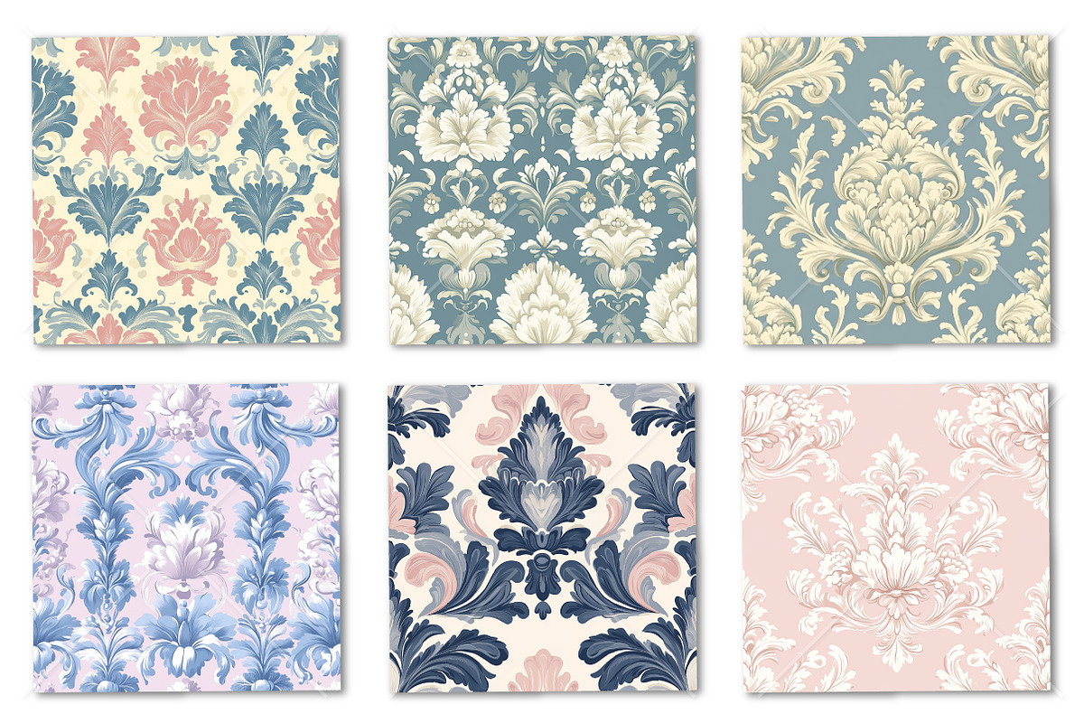 Damask Vintage Seamless Patterns, a Pattern Graphic by Canvas Craft (Photo 3 of 9)