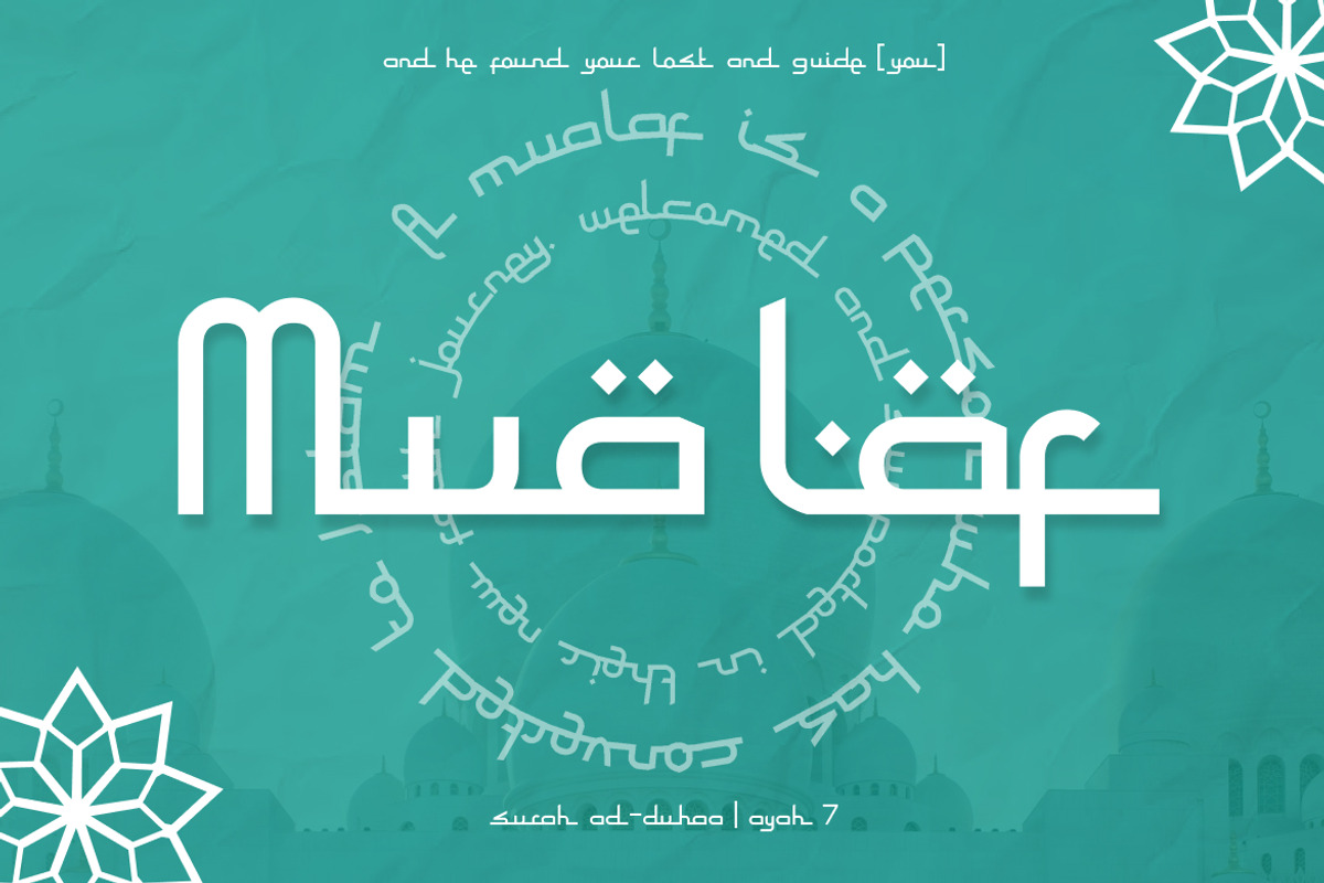 Wasilah Islamic Style Display Font, a Serif Font by Vadovastd (Photo 4 of 7)