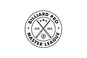Billiard Emblem Badge Logo, a Branding & Logo Template by Buqancreative (Thumbnail 1 of 2)