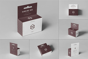 Hanging Box Mock-up, a Packaging Mockup by zippypixelstudio