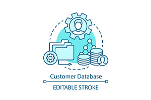 Customer Database Concept Icon