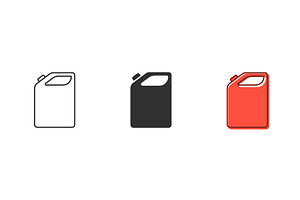 Fuel Canister Icons, a Transportation Illustration by Gentle Studio