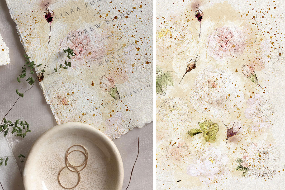 Watercolor Floral Texture, a Texture Graphic by sibel dayı (Photo 2 of 8)