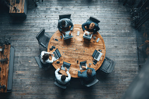 Team Collaboration Modern Office Woo, a Photo by Pixeness Studio