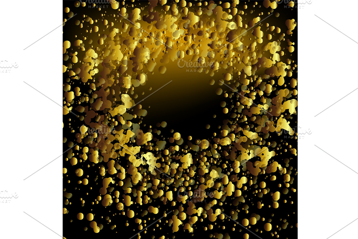 Abstract golden glitter splash, an Illustration by Nenahliadava Design