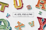 Vintage Alphabet Illustration, a Symbol Font by VL Shop (Thumbnail 2 of 6)