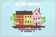 Collection of tiny houses in vector, an Illustration by Dashamoony (Thumbnail 1 of 3)