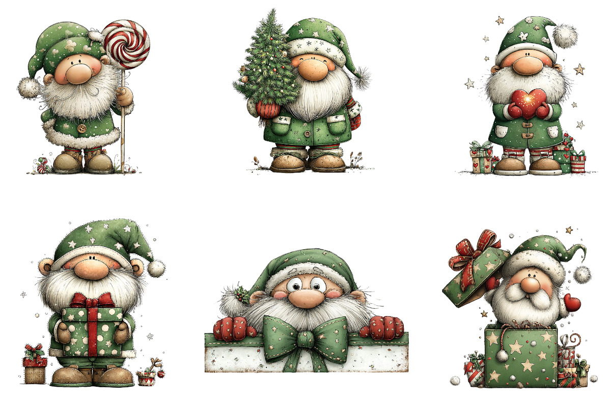 Whimsical Santa Claus Clipart, an Illustration by designcity5 (Photo 2 of 5)