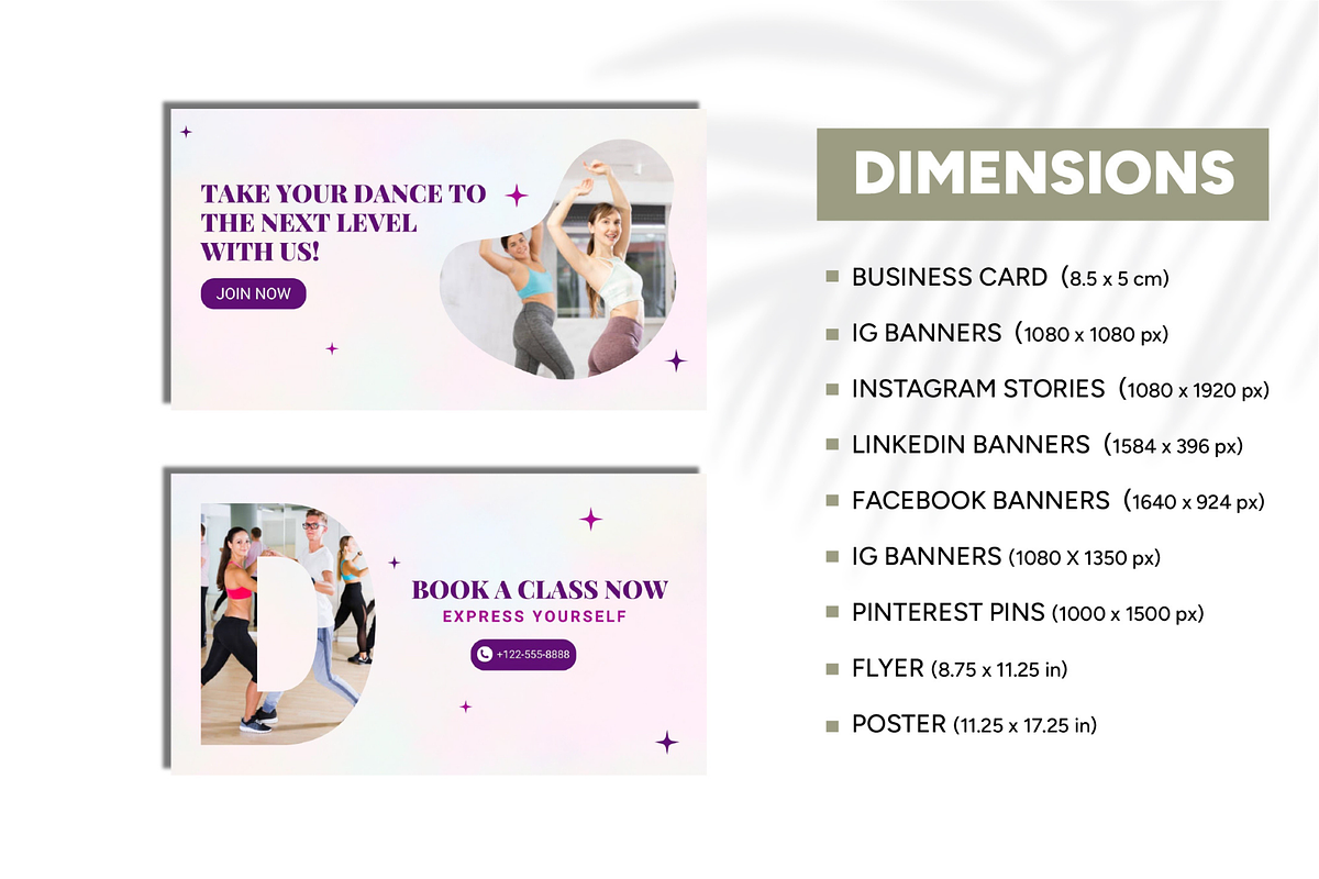 Dance Studio Social Media Bundle, a Social Media Template by Branding by Kellsey (Photo 2 of 6)