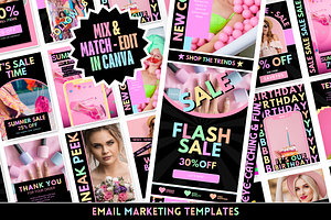 Pastel Neon Newsletter Templates