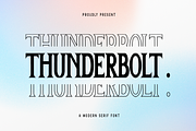 Thunderbolt - A Modern Serif Font, a Serif Font by overlaytemplates (Thumbnail 1 of 5)