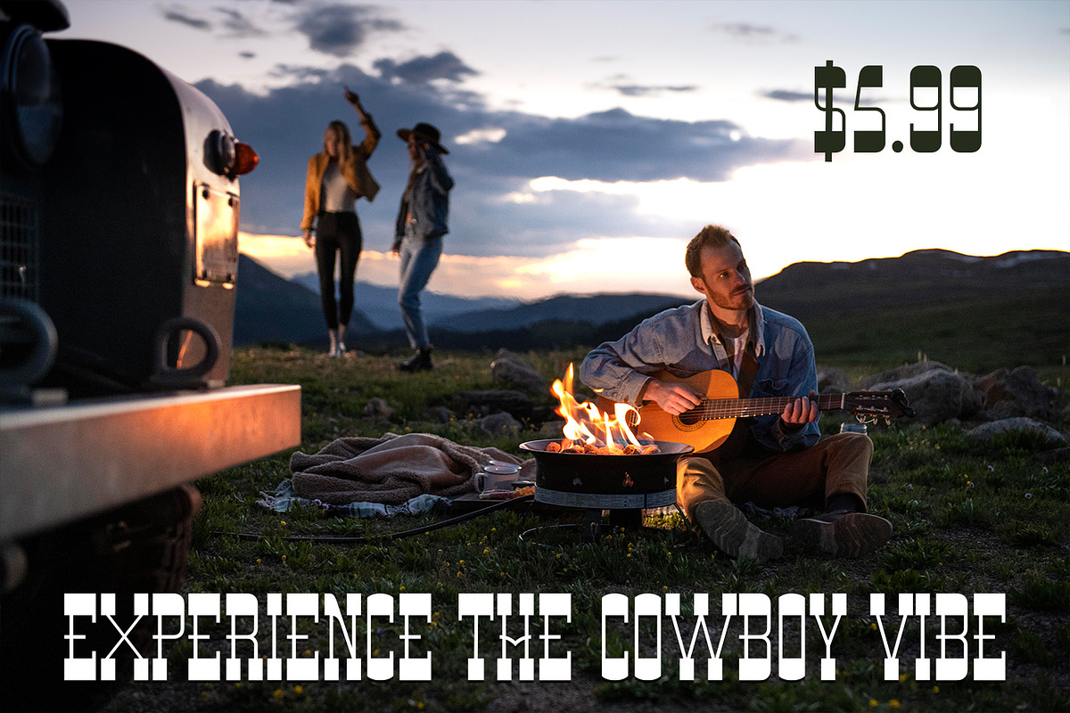 Bronco - Vintage Western Cowboy Font, a Slab Serif Font by OWPictures (Photo 7 of 10)