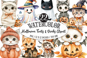 Halloween Treats & Drinks Clipart