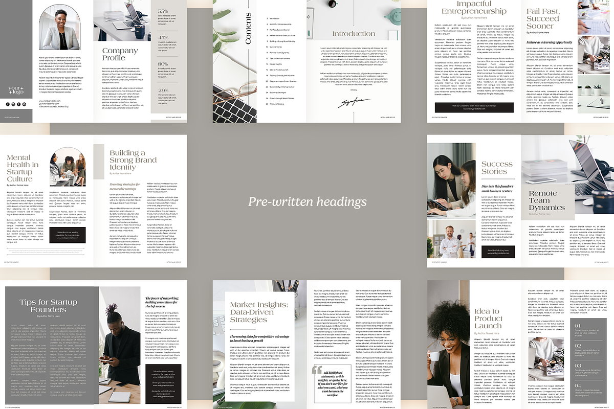 Startup Magazine Volume 2, a Magazine Template by Creatif Foundry (Photo 3 of 7)