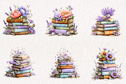 Spring Flower Book Stack Sublimation, an Illustration by CreationArt (Thumbnail 5 of 7)