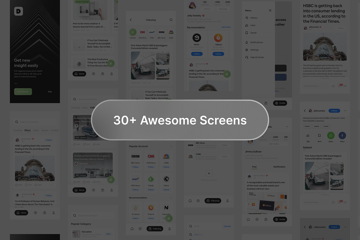 Domoco News UI KIT, a Device Mockup by Odama (Photo 4 of 5)