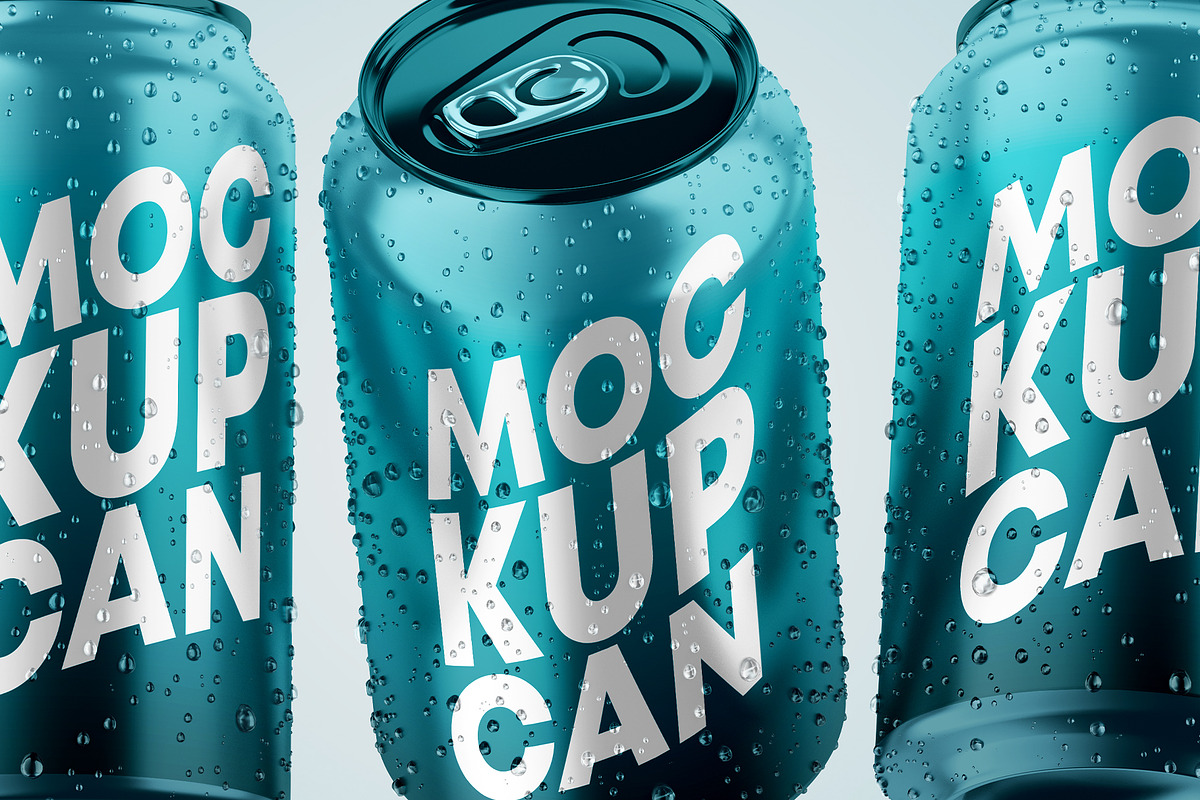 330ml 6 Metallic Can Mockups, a Product Mockup by Graphic Bird (Photo 6 of 9)