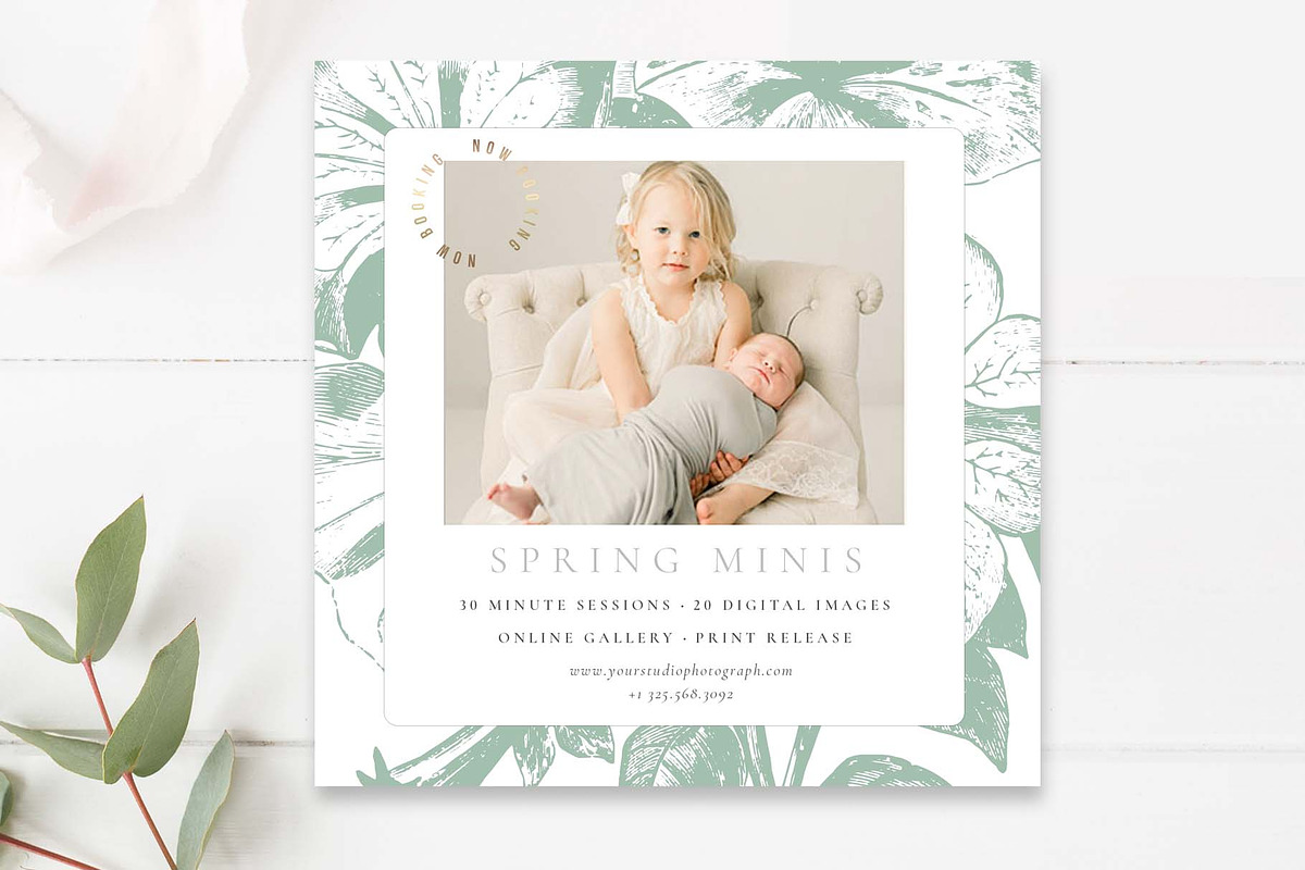 5x5 Spring Minis Template, a Social Media Template by By Stephanie Design (Photo 1 of 2)