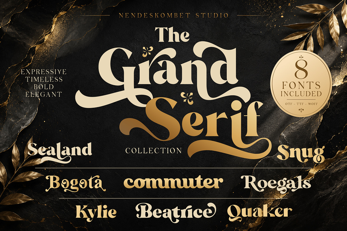 The Grand Serif Collection - 8 Bold, a Serif Font by NendesKombet Studio (Photo 1 of 9)