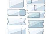 Empty ticket templates set with, an Object Graphic by pikepicture (Thumbnail 2 of 3)