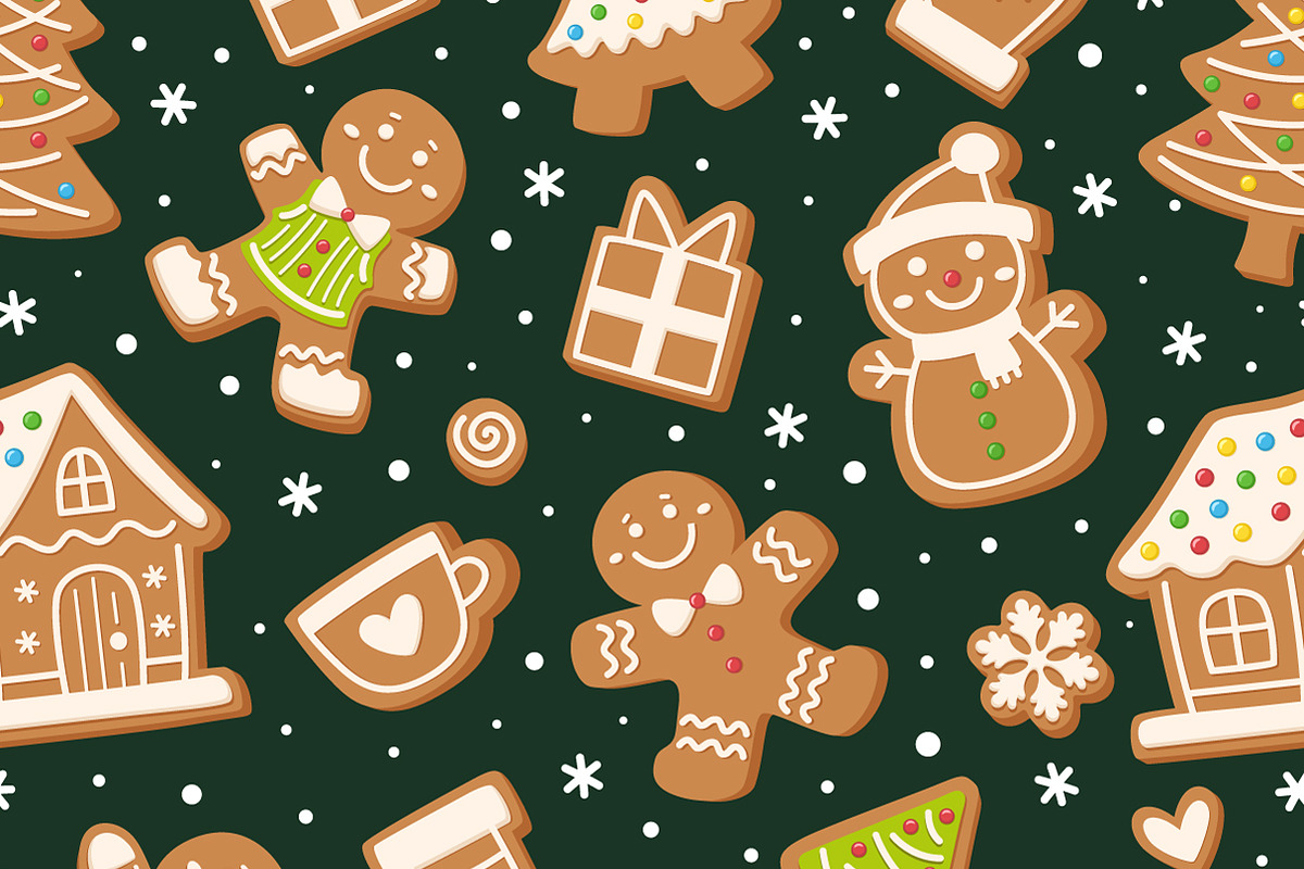 Christmas Gingerbread Pattern Set, a Pattern Graphic by Barsuk's Shop (Photo 2 of 10)