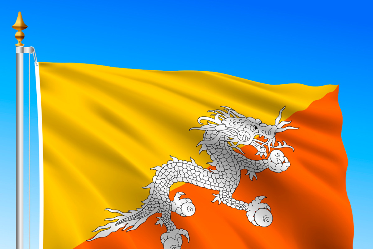 Bhutan official national flag, an Education Illustration by frizio