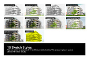 10 Architecture Sketches Actions, an Action Add-On by SparkleStock (Thumbnail 3 of 11)