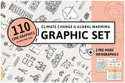 Climate Change Line Graphics, an Animal Illustration by nordicworker (Thumbnail 1 of 5)