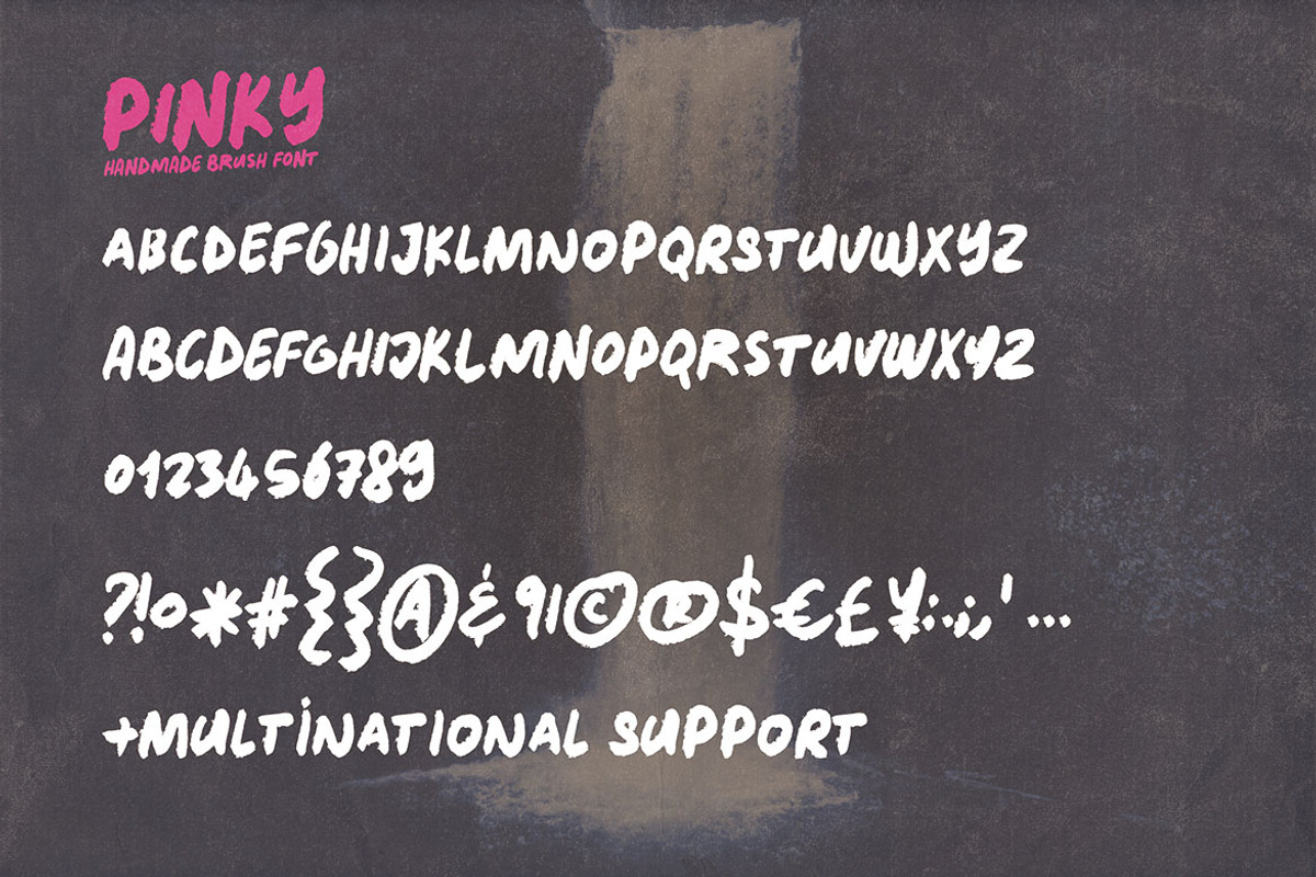 Pinky - Bold Handwritten Font, a Sans Serif Font by Cruzine (Photo 2 of 6)