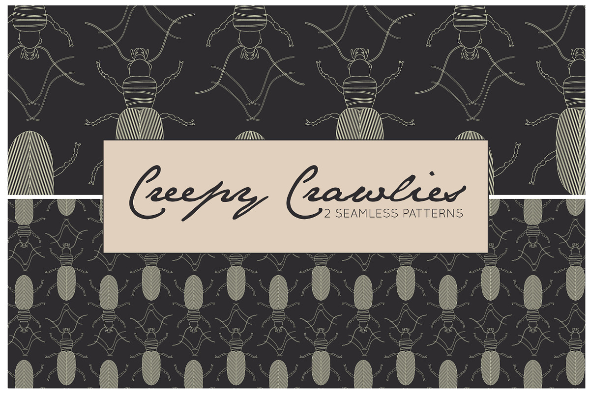 Creepy Crawlies Pattern Set, a Pattern Graphic by illuztrate (Photo 2 of 3)