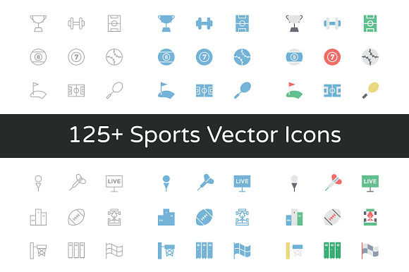125+ Sports Vector Icons preview 5