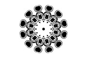 Black and White Mandala Patterns Set, a Decorative Illustration by NJ Himel (Thumbnail 47 of 101)