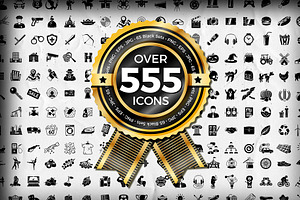 Mega Black Icons Pack - EPS, PNG