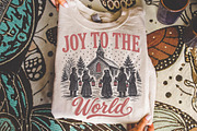 Vintage Joy To The World Christmas, a Seasonal Illustration by Libby Wishes (Thumbnail 2 of 4)