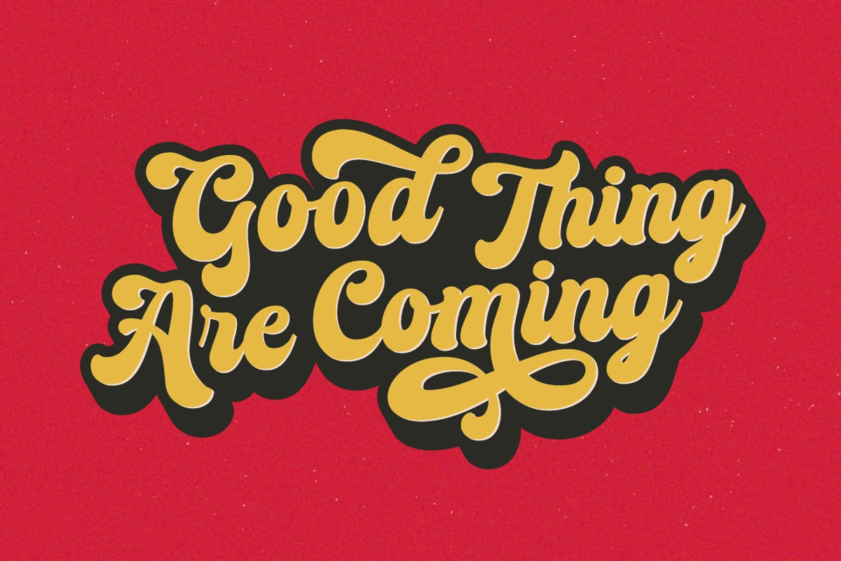 Rushton - Retro Lettering Font Type, a Handwritten Font by HansCo Studio (Photo 3 of 9)