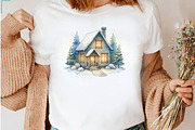 Little Town Winter Compositions PNG, a Seasonal Illustration by CreationArt (Thumbnail 6 of 7)