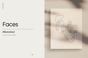 Faces Line Drawings