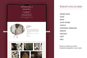 Wedding Website. Canva Template, a Landing Page Template by Summer Nightingale Art (Thumbnail 3 of 7)