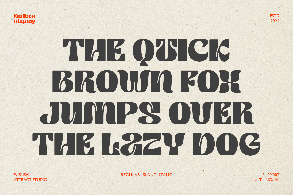 Emiken Display, a Serif Font by Attract Studio (Photo 7 of 17)