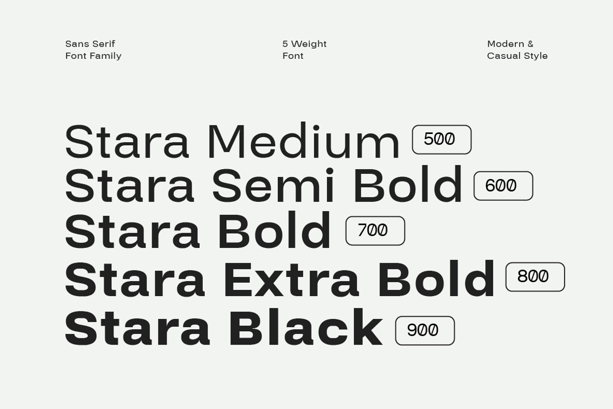 Stara Sans Serif Font, a Sans Serif Font by Yukita Creative (Photo 2 of 9)