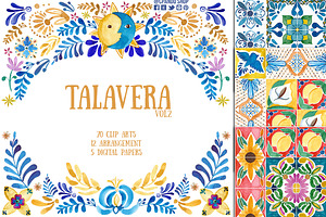 Talavera Mexican Fiesta Clipart